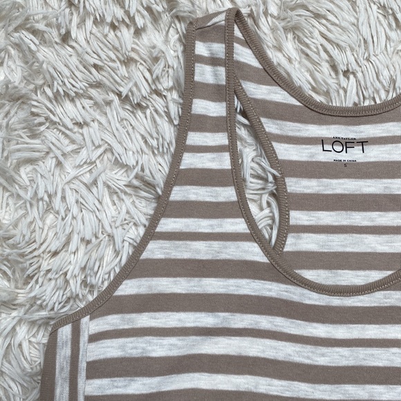 Loft Racerback Sun Dress 💗 Taupe & Oatmeal - Picture 8 of 15